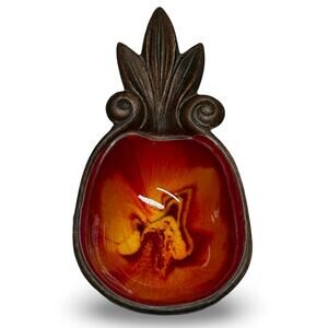 Treasure Craft Pineapple Glazed Trinket Bowl 60s Vintage Tropical‎ Beach Coastal